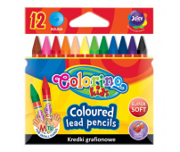 COLORINO Kredki grafionowe 12 kolorów