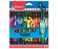 MAPED COLORPEPS MONSTER KREDKI OŁÓWKOWE 24 KOLORY