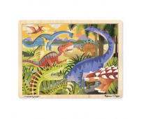 MELISSA & DOUG DREWNIANE PUZZLE DINOZAURY 24 ELEM.