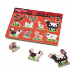 MELISSA&DOUG Drewniane puzzle dźwiękowe FARMA