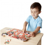 MELISSA&DOUG Drewniane puzzle dźwiękowe FARMA