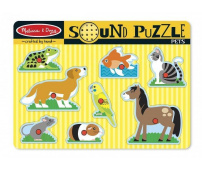 MELISSA & DOUG Drewniane puzzle dźwiękowe ZWIERZĘTA