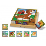 MELISSA & DOUG Drewniane puzzle sześcienne Zwierzaki