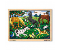 MELISSA & DOUG PUZZLE DREWNIANE - KONIE 48 ELEM.