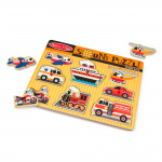 MELISSA & DOUG PUZZLE DŹWIĘKOWE POJAZDY