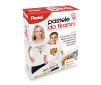 PENTEL FABRIC FUN - pastele do tkanin zestaw z koszulką (rozm. 146-152 cm)