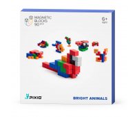 PIXIO MINI KLOCKI MAGNETTYCZNE 90 BRIGHT ANIMALS