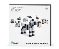 PIXIO MINI KLOCKI MAGNETTYCZNE 195 BLACK & WHITE